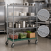 Thumbnail image #3 for Eagle Group QuadTruss Chrome Mobile 4-Tier Wire Shelving Starter Unit with Dunnage Shelf, 48 x 24 x 79 Inches