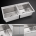 Thumbnail image #3 for John Boos Pro-Bowl 2-Compartment Drop-In Stainless Steel Hand Sink with 20 x 16 x 12 Inch Bowls