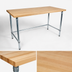 Thumbnail image #3 for BK Resources 48 Inch x 36 Inch Hard Maple Flat Top Work Table with Stainless Steel Open Base