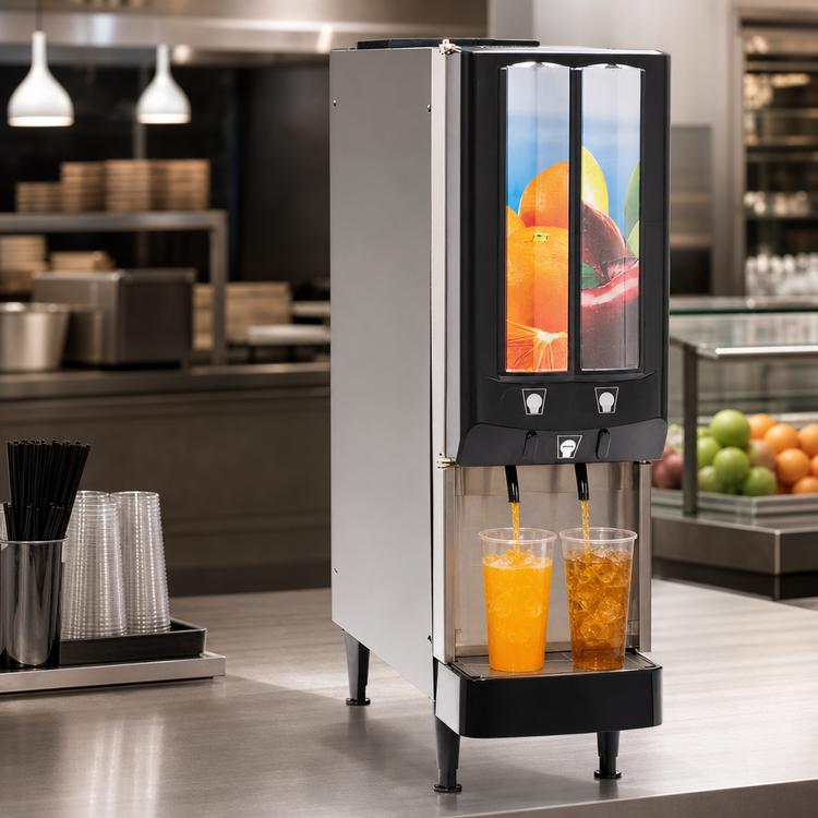 Product image #3 for BUNN Silver Series 2-Flavor Countertop Cold Beverage Dispenser with Lighted Door