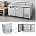 Thumbnail image #3 for Atosa 67-Inch Two-Section Refrigerated Pizza Prep Table with 2 Self-Closing Locking Doors