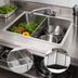 Thumbnail image #3 for Heavy Duty Two-Compartment Drop-In Stainless Steel Sink with 10 x 14 x 10 Inch Bowls