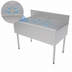 Thumbnail image #4 for Top Shelf TSF Series 42-Inch Freestanding Stainless Steel Underbar Drainboard with 6-Inch Backsplash