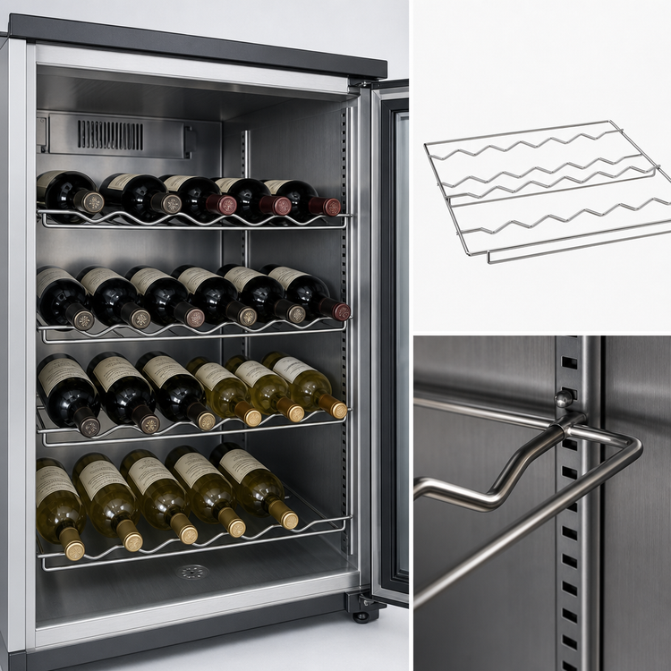 Product image #3 for Beverage-Air Curved Chrome Wine Rack for MMRR49