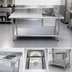 Thumbnail image #3 for 60-Inch x 30-Inch Stainless Steel Sink Work Table with Right-Hand Sink
