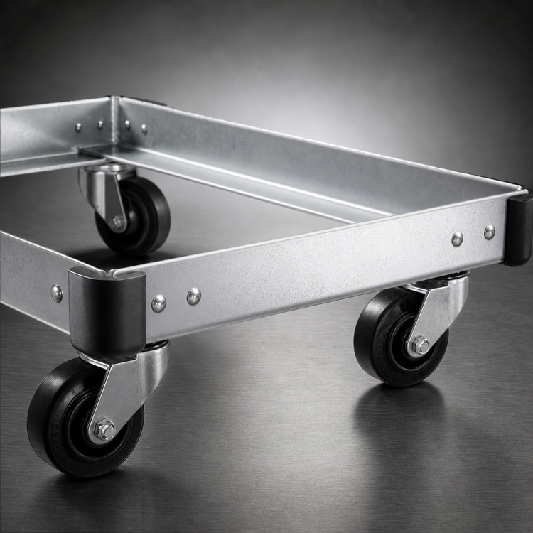Product image #3 for Metro Stainless Steel Truck Dolly Frame for 72 x 21 Inch Shelving, Wraparound Bumper
