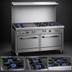 Thumbnail image #3 for Southbend Ultimate 48-Inch Commercial Gas Restaurant Range with 7 Open Burners, Standard Oven and Cabinet Base