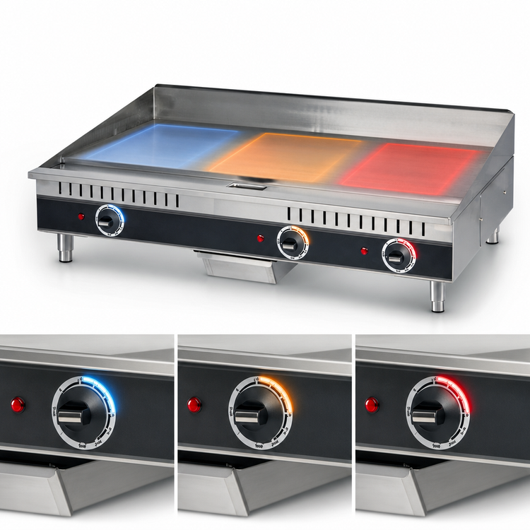 Product image #3 for Spectrum™ 36-Inch Electric Countertop Griddle, 3 Heat Zones, 208-240V