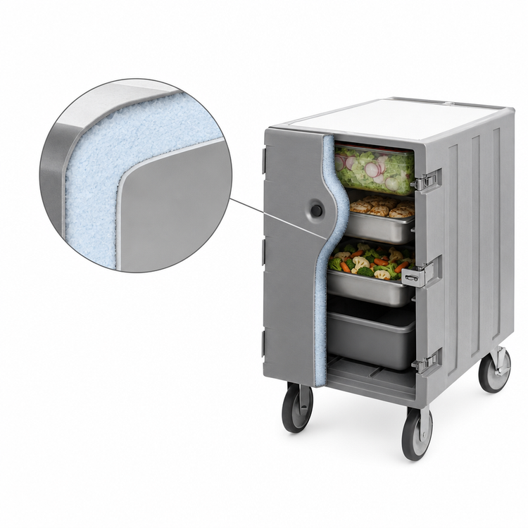 Product image #4 for Cambro Camcart Insulated Food Storage Box Cart with Security Package and Removable Cutting Board, 18 x 26 Inch