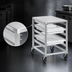 Thumbnail image #4 for Channel Aluminum Poly Box Rack Cart, End-Load, 5-Box Capacity