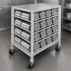 Thumbnail image #3 for Dinex DXPCSRFF156 Stationary Aluminum Can Rack for 156 #10 Cans