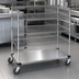 Thumbnail image #3 for Quantum 3-Sided Stainless Steel Utility Cart with 4 Shelves, 48 x 24 x 60 Inches, 1,200 lb Capacity