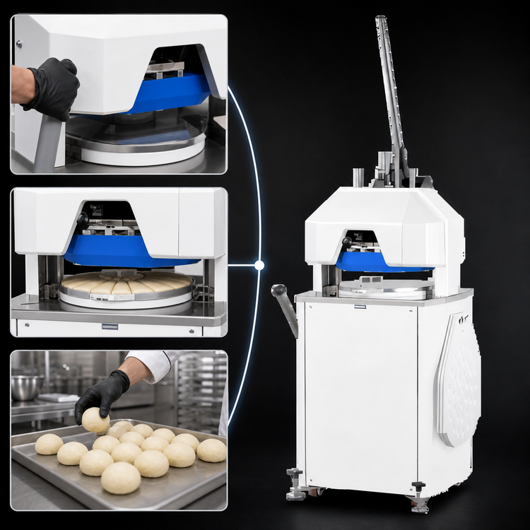 Product image #3 for Doyon Semi-Automatic Dough Divider/Rounder, 15-Piece, 4 kg Capacity