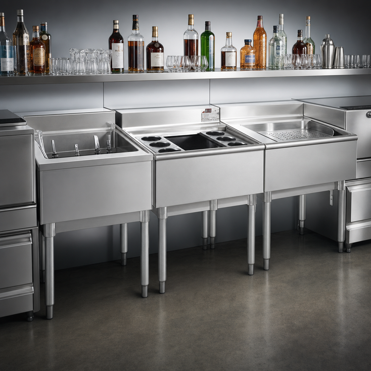 Product image #3 for Eagle 1800 Series Modular Underbar Cocktail Unit, 24 x 20 x 33-1/2 Inches, 63 lb Ice Capacity