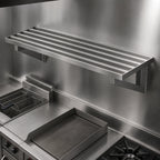 Thumbnail image #3 for Eagle Group CLHDWS-21144 Heavy-Duty Stainless Steel Wall-Mounted Shelf, 144" W x 21" D