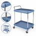 Thumbnail image #3 for Metro Deep Ledge 2-Tier Polymer Utility Bus Cart with Open Base, 38.75