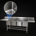 Thumbnail image #3 for Eagle Spec-Master FN Series Coved Corner Four-Compartment Sink with Left and Right Drainboards, 108 Inch W x 27 Inch D