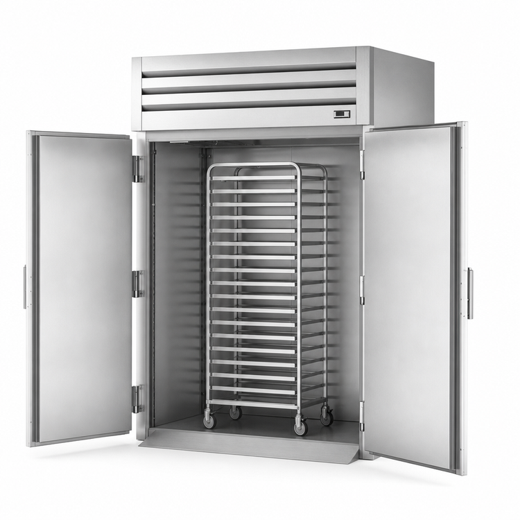 Product image #3 for True SPEC SERIES Two-Section Roll-In Heated Holding Cabinet with Solid Swing Doors