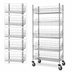 Thumbnail image #3 for Quantum Post Basket Food Cart with 5 Baskets, 1200 lb Capacity, Chrome Plated, 60 x 18 x 80 Inches