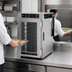 Thumbnail image #4 for Metro HotBlox Narrow 8-Pan Pass-Thru Insulated Holding Cabinet, Countertop/Stacking, Analog, Clear Front Door, Solid Rear Door, 120V