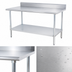 Thumbnail image #3 for 72 Inch x 24 Inch Stainless Steel Work Table with 5 Inch Backsplash and Adjustable Undershelf