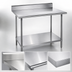 Thumbnail image #3 for Advance Tabco Commercial Stainless Steel Work Table, 30 in. W x 24 in. D, with 5 in. Backsplash and Adjustable Undershelf