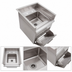 Thumbnail image #3 for John Boos Pro-Bowl 1-Compartment Drop-In Stainless Steel Sink with Side Splashes and Towel Dispenser, 16-1/2 x 17-1/2 Inch