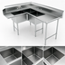 Thumbnail image #3 for Right-Hand Corner Dishtable with 3-Compartment Sink, 71-Inch W, 24-Inch Drainboard