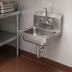 Thumbnail image #3 for Wall-Mounted Hand Sink with Faucet, P-Trap, and Basket Drain, 14 x 10 x 5 in Bowl