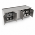 Thumbnail image #3 for John Boos Enclosed Cabinet-Base Work Table with Hinged Doors, 96 x 36 Inches, 16-Gauge Stainless Steel Top, 1-1/2 Inch Rear Riser