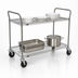 Thumbnail image #3 for Metro Super Erecta SP Heavy Duty 2-Shelf Wire Utility Bus Cart, 36 x 21 x 39 Inches, Brite Zinc Finish