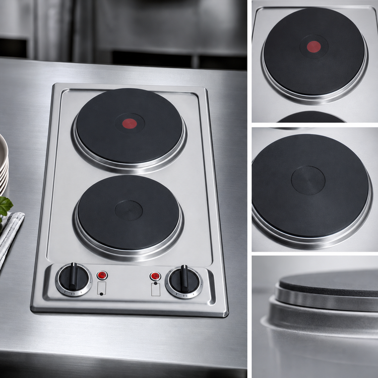 Product image #3 for Summit Commercial 11-1/4-Inch Built-In Two-Burner Electric Cooktop with Sealed Cast Iron Elements