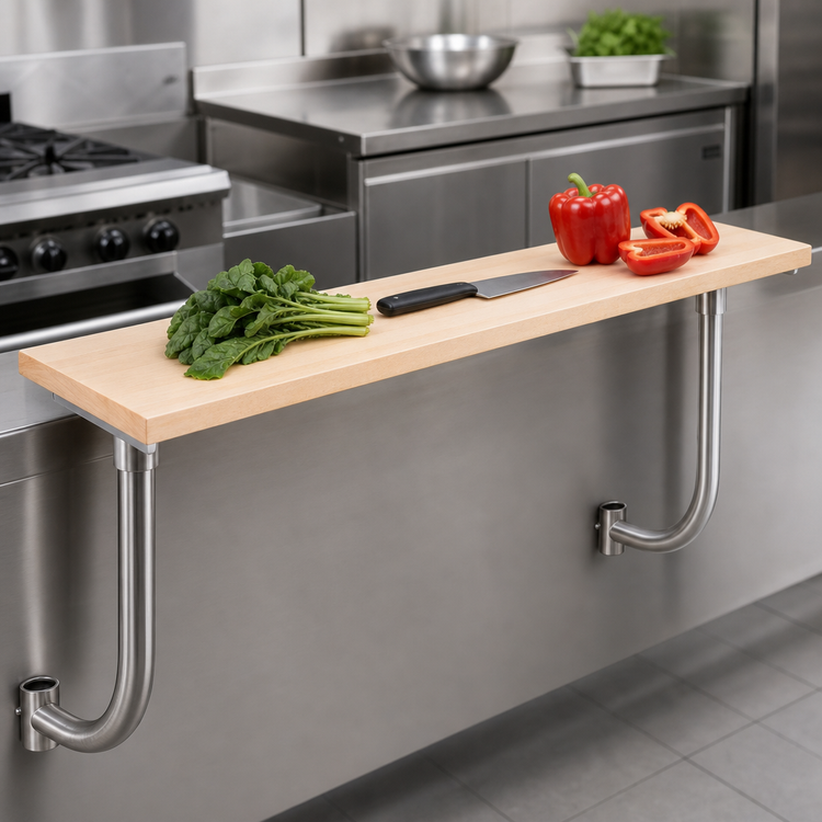 Product image #3 for Maple Adjustable-Height Cutting Board for Equipment Stands, 60 x 10 x 1-1/4 Inch