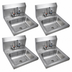 Thumbnail image #3 for BK Resources Case Pack of 4 Wall-Mount Hand Wash Sinks with 14 x 10 x 5-Inch Bowl and Faucet