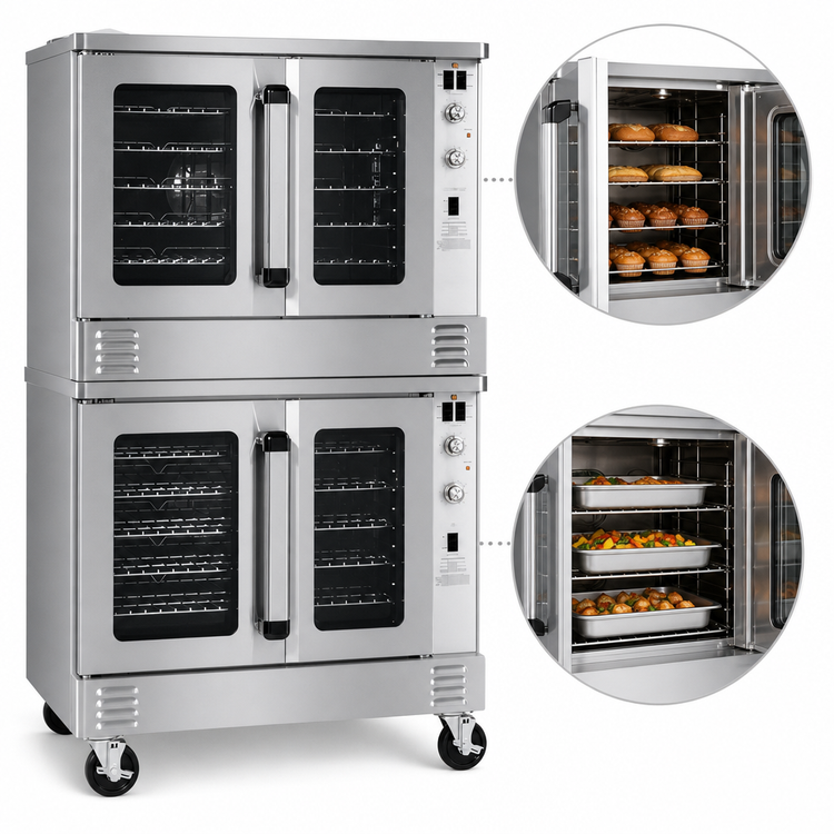 Product image #3 for Southbend Platinum Full-Size Double-Deck Electric Convection Oven, Standard Depth, Independent Doors