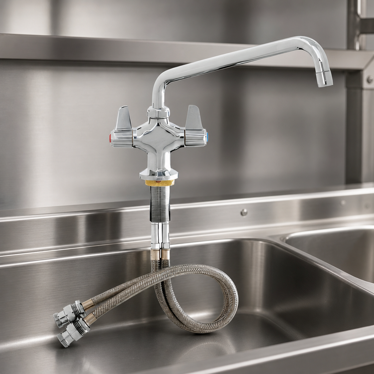 Product image #3 for Advance Tabco K-64 Heavy Duty Manual Faucet with 8-Inch Swing Spout, Lead Free