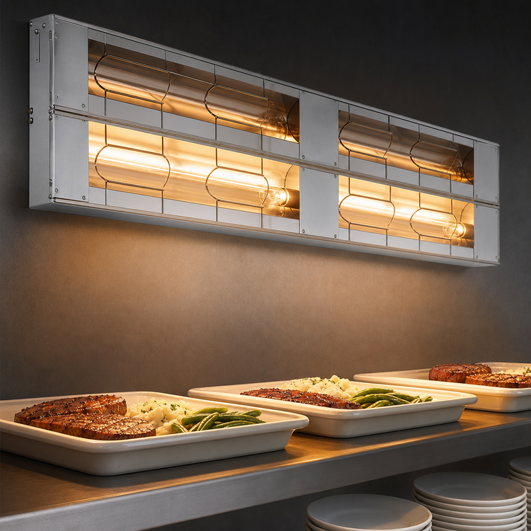 Product image #3 for Hatco Glo-Ray 30-Inch Double-Rod Lighted Infrared Strip Heater