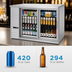 Thumbnail image #3 for Everest Refrigeration Two-Section Back Bar Refrigerator with Glass Sliding Doors, 49 Inch, 13 Cu. Ft., Stainless Steel