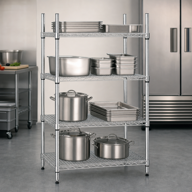 Product image #3 for Advance Tabco Special Value Heavy Duty Chrome Plated Wire Shelf, 48"W x 21"D