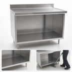 Thumbnail image #3 for Eagle Group Spec-Master UOB2460SEM 60 x 24 Inch Stainless Steel Underbar Work Table with Open Front Cabinet Base, Marine Edge, 1-1/2-Inch Rear Up-Turn