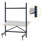 Thumbnail image #3 for Metro SmartLever SM863042-KIT Cantilevered Shelving Starter Base Kit, 42W x 30D Shelf Compatibility, 86-3/8" H, Epoxy-Coated Steel