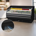 Thumbnail image #4 for Turbo Air Slim Profile Open Display Merchandiser with Solid Side Panels, 75-3/4 Inch Wide, 13.5 Cu. Ft., Black