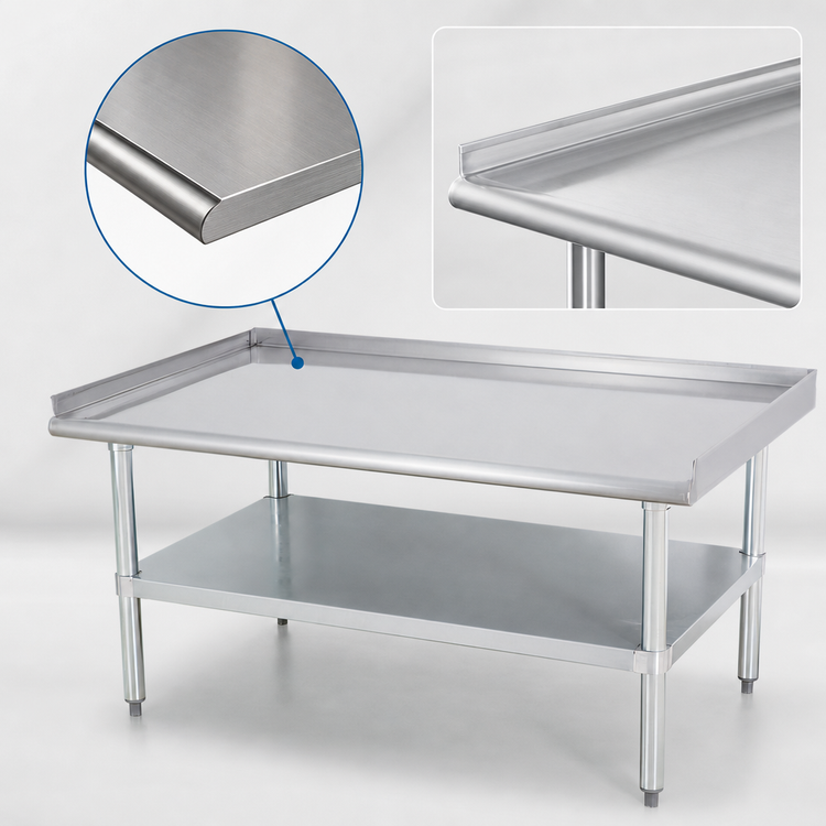 Product image #3 for Sapphire Manufacturing 12-Inch Wide x 30-Inch Deep Stainless Steel Equipment Stand with Adjustable Undershelf