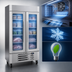 Thumbnail image #4 for UltraSpec™ Series LSF49HC-1-IQ Two-Section Glass Door Merchandiser Freezer with V-Core™