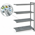 Thumbnail image #3 for Cambro Camshelving Basics Plus 4-Shelf Add-On Unit — 21 Inch D x 42 Inch L x 84 Inch H (Brushed Graphite)