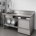 Thumbnail image #3 for Eagle Group 60-Inch Undercounter Soiled Dish Table with Right-Hand Dishwasher and 20 x 20 Pre-Rinse Sink