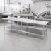 Thumbnail image #3 for 84 Inch x 14 Inch Stainless Steel Work Table with Adjustable Undershelf