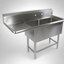 Thumbnail image #3 for John Boos Pro-Bowl 2-Compartment Stainless Steel Sink with Left Drainboard