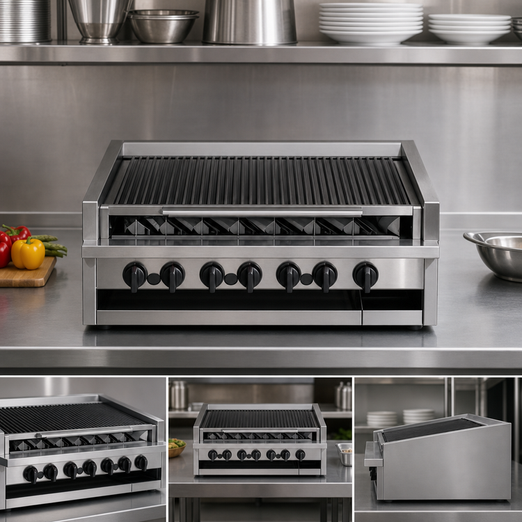 Product image #3 for MagiKitch'n APM-RMB-636CR 36-Inch Low Profile Countertop Radiant Gas Charbroiler