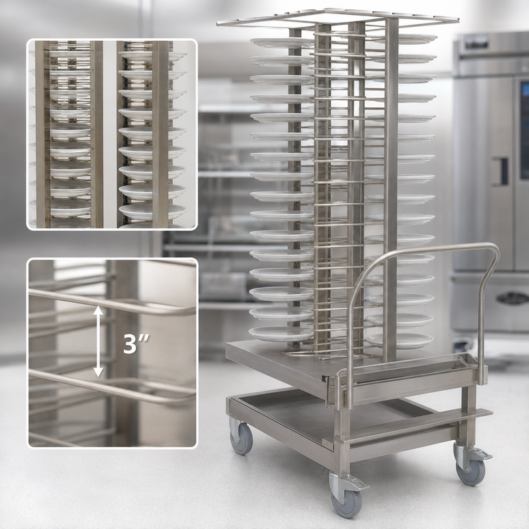 Product image #3 for Blodgett Combi Banquet Cart for Floor Model Combi Ovens, 96-Plate Capacity, 304 Stainless Steel
